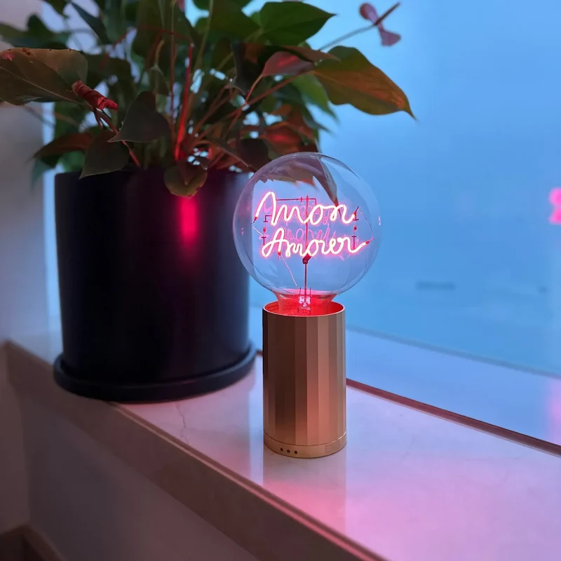 Ampoule décorative LED sans Fil "Mon Amour" - Message In The Bulb
