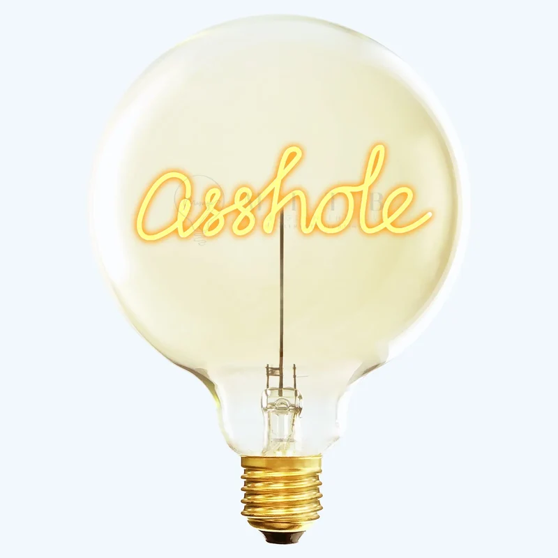 Ampoule décorative LED “Asshole” – Message In The Bulb