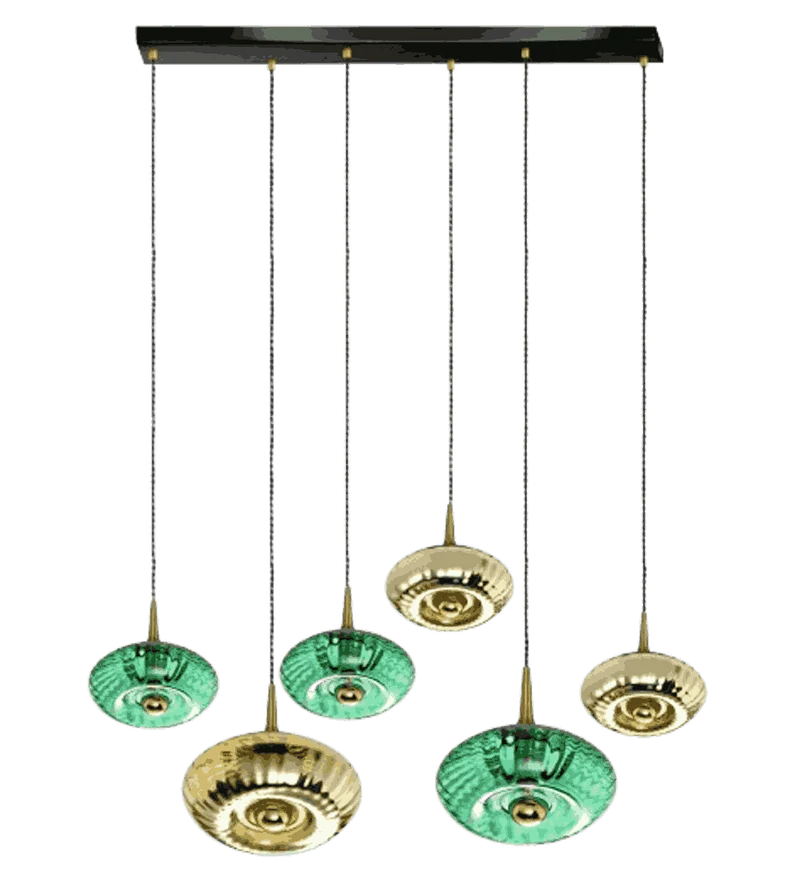 Rosace Grace 06 – Rosace 6 lumières en verre soufflé, style contemporain et élégant