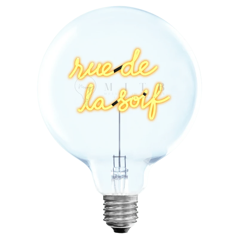 Ampoule décorative LED sans fil - Rue de la soif - Message in the bulb