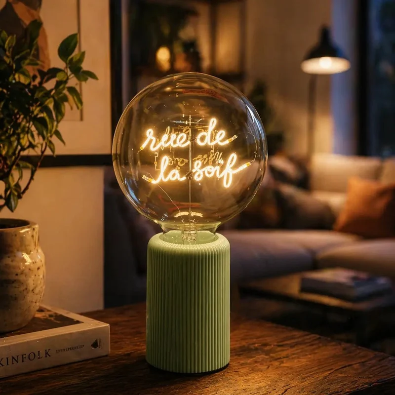 Ampoule décorative LED sans fil - Rue de la soif - Message in the bulb