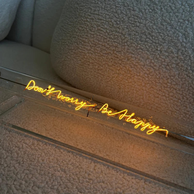 Ampoule décorative LED “Don't Worry Be Happy” – Message In The Tube
