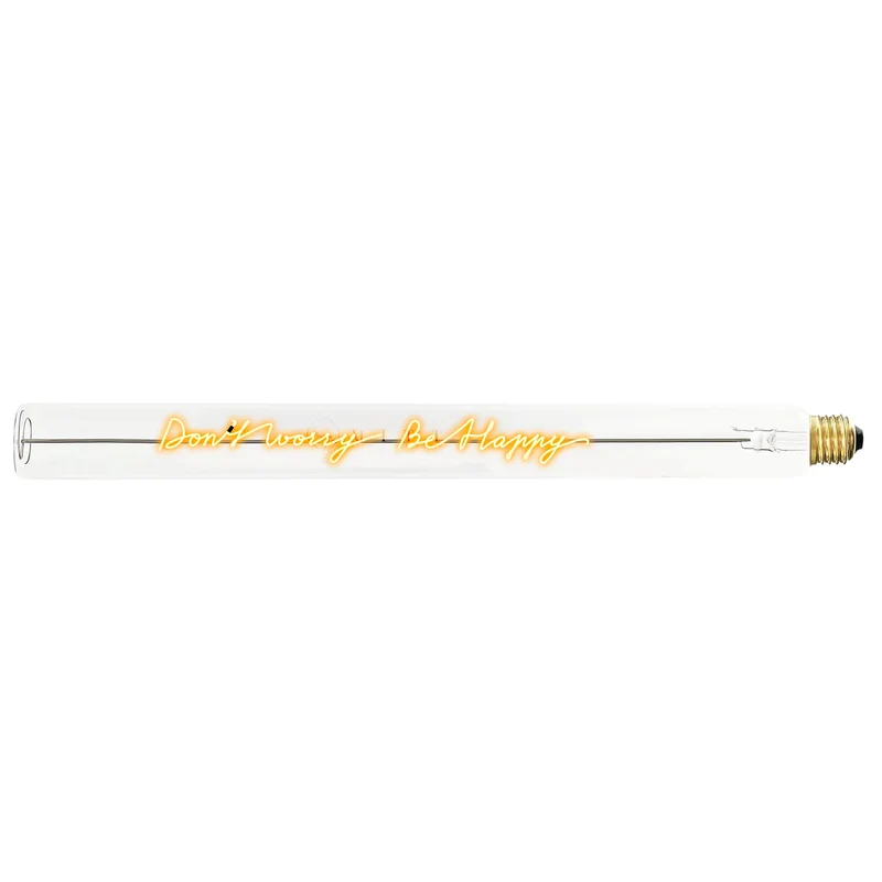 Ampoule décorative LED “Don't Worry Be Happy” – Message In The Tube