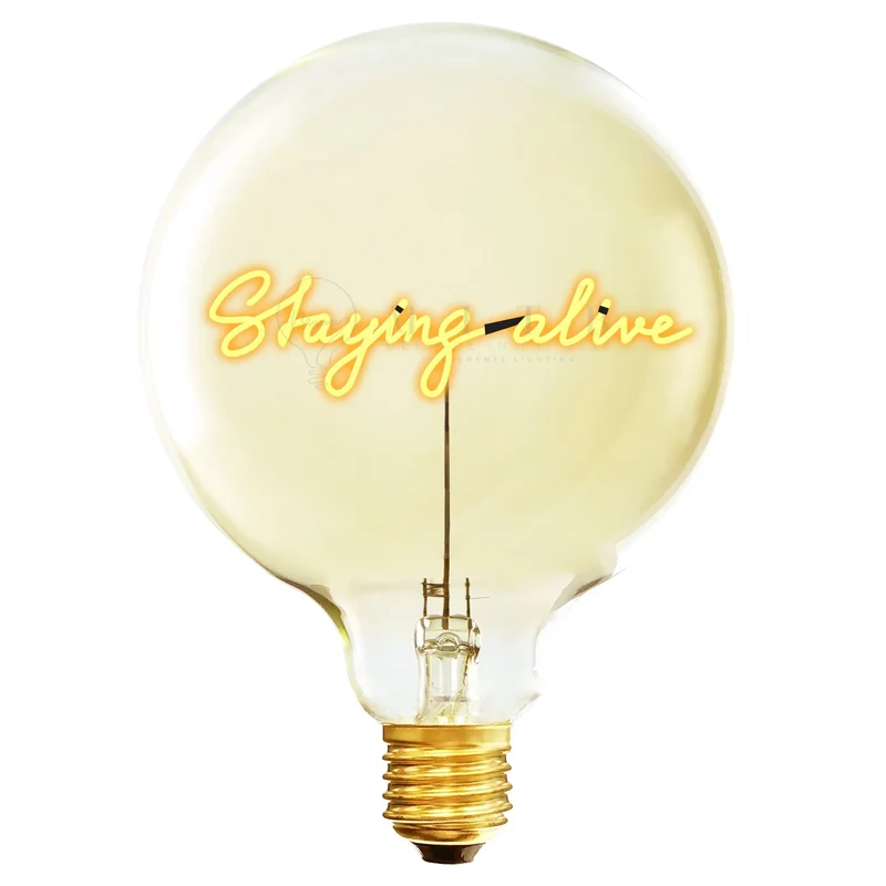 Ampoule décorative LED “Staying alive” – Message In The Bulb