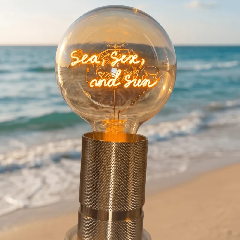 Ampoule décorative LED “Sea Sex and Sun” – Message In The Bulb