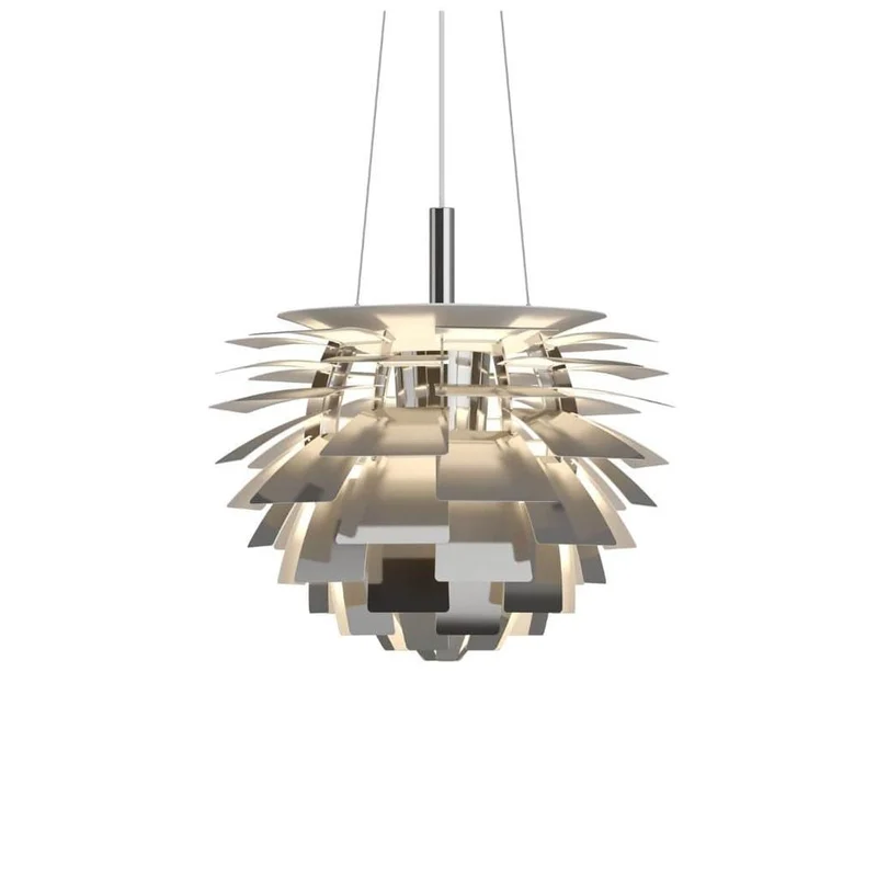 PH Artichoke "Koglen" Ø480 - Pendel LED (Dim-To-Warm) - Rustfri Stål