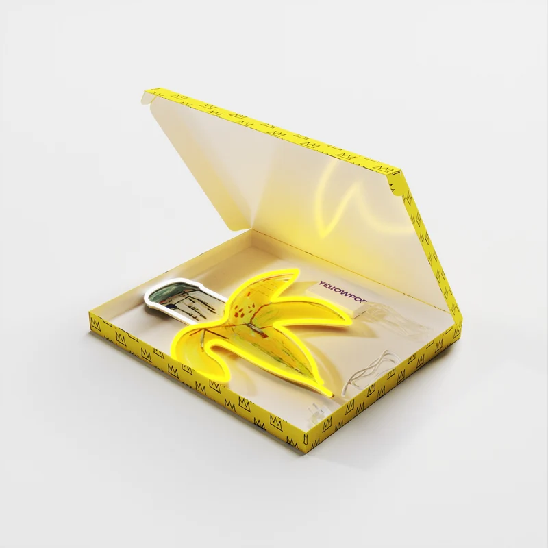 Banana YP x Jean Michel Basquiat, signe en néon LED