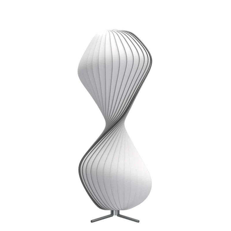 TR32 Gulvlampe Ø40 - Elegant organisk design i hvid polykarbonat fra Tom Rossau