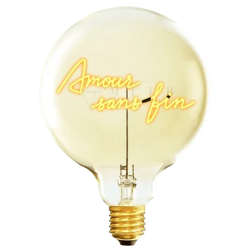 Ampoule décorative LED “Amour sans fin” – Message In The Bulb