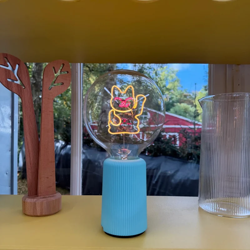 Ampoule décorative LED sans fil "Lucky Cat" - Message In The Bulb