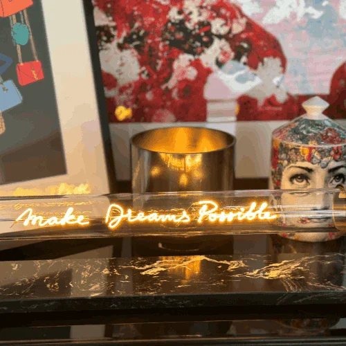 Ampoule décorative LED “Make dreams possible” – Message In The Tube