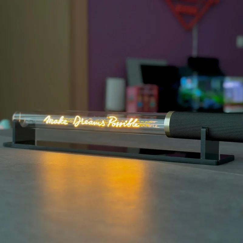 Ampoule décorative LED “Make dreams possible” – Message In The Tube