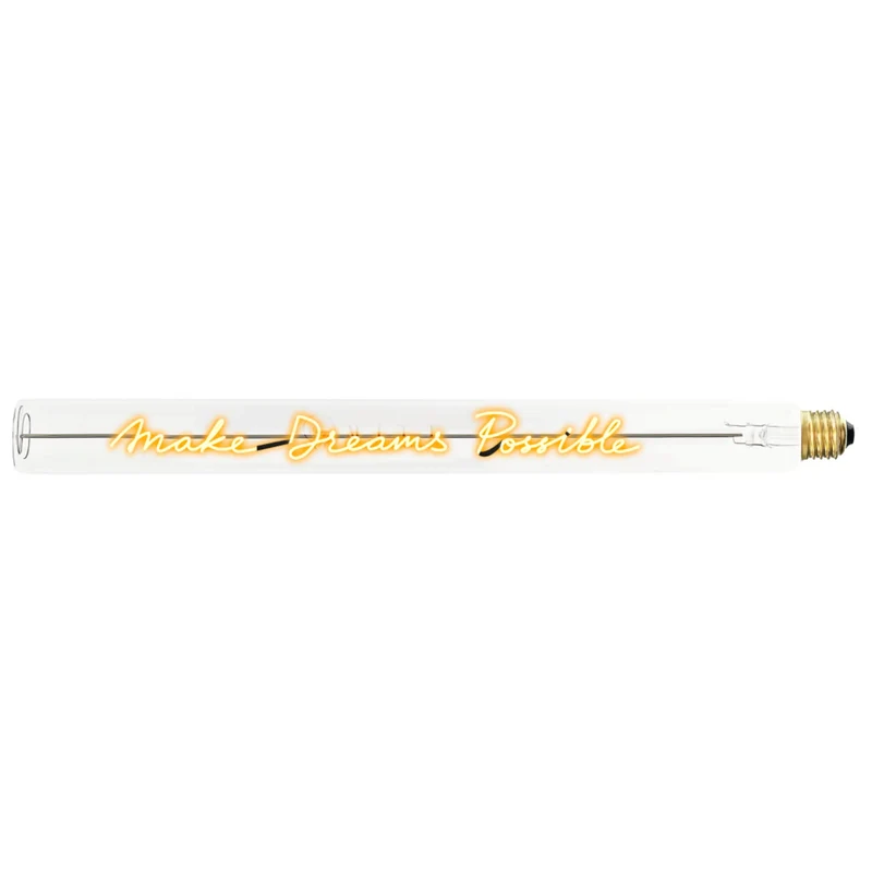 Ampoule décorative LED “Make dreams possible” – Message In The Tube