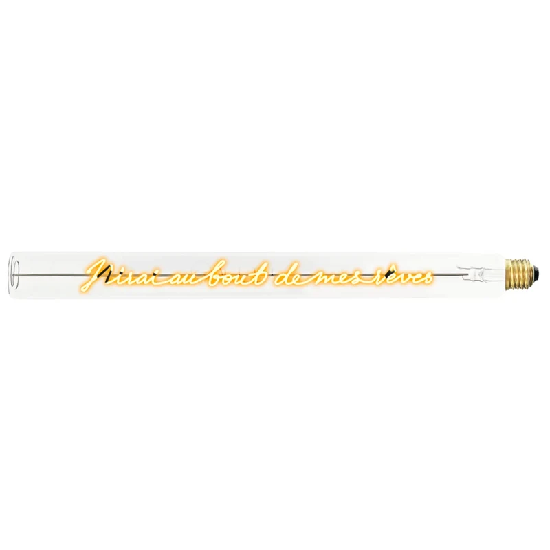 Ampoule décorative LED “J'irai au bout de mes rêves” – Message In The Tube
