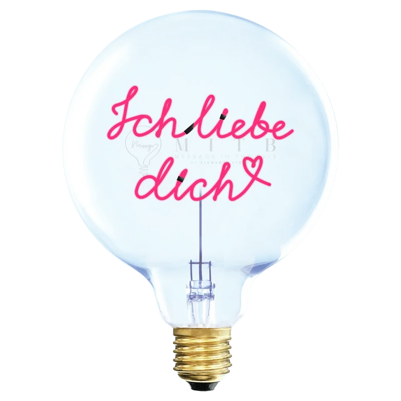 Ampoule décorative LED "Ich Liebe dich" - Message In The Bulb