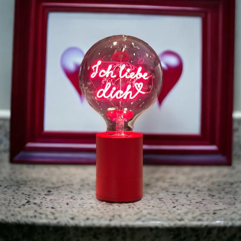 Ampoule décorative LED "Ich Liebe dich" - Message In The Bulb