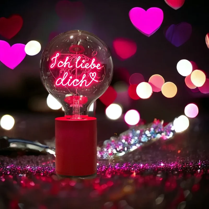 Ampoule décorative LED "Ich Liebe dich" - Message In The Bulb