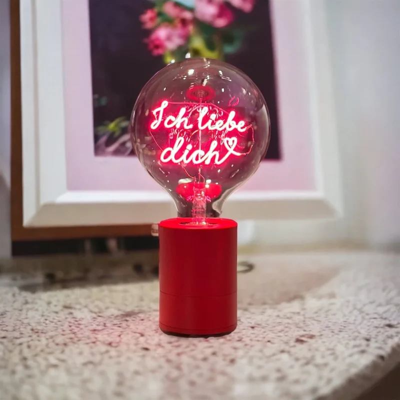Ampoule décorative LED "Ich Liebe dich" - Message In The Bulb