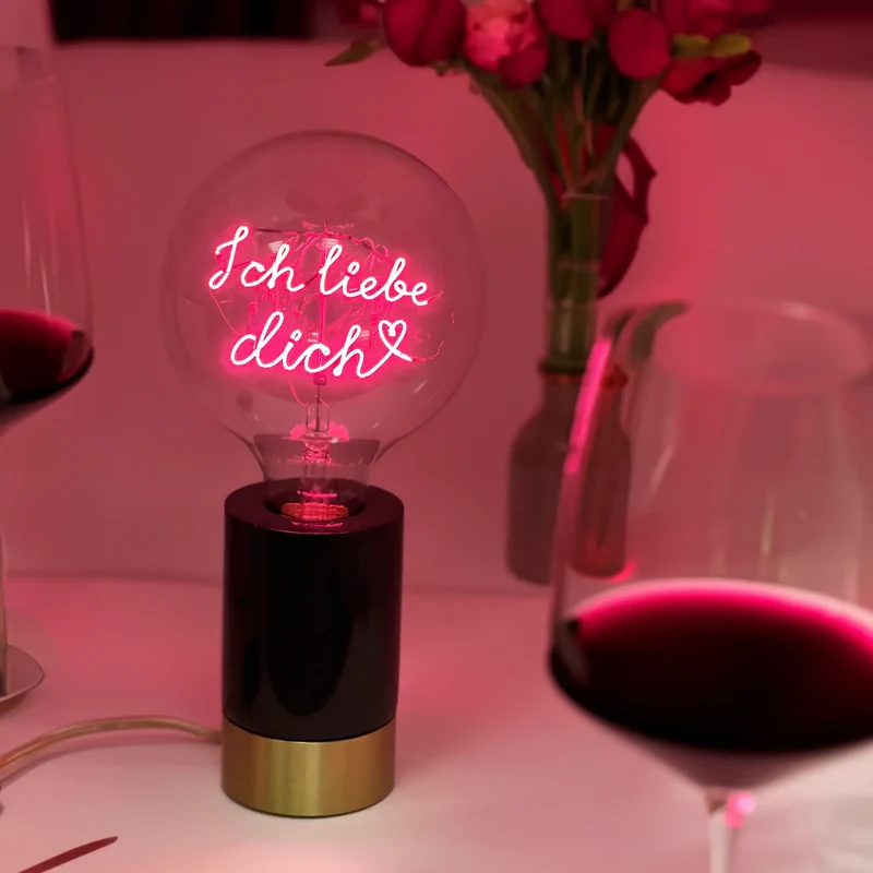 Ampoule décorative LED "Ich Liebe dich" - Message In The Bulb