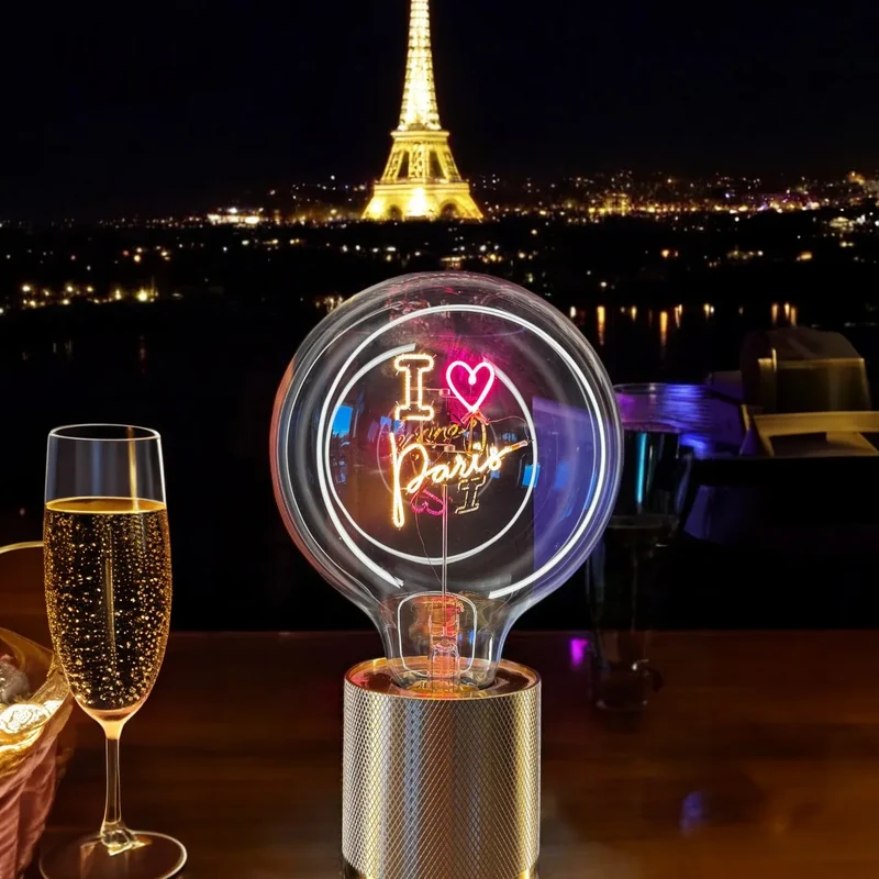Ampoule décorative LED "I LOVE PARIS" - Message In The Bulb