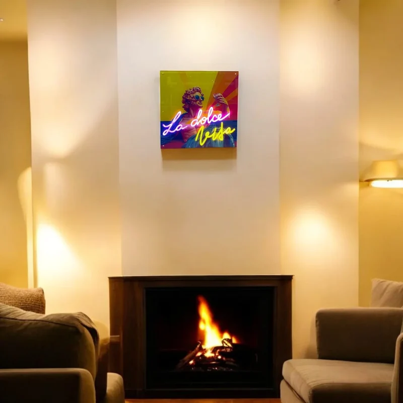 Tableau décoratif "La Dolce Vita" - Message in the Frame
