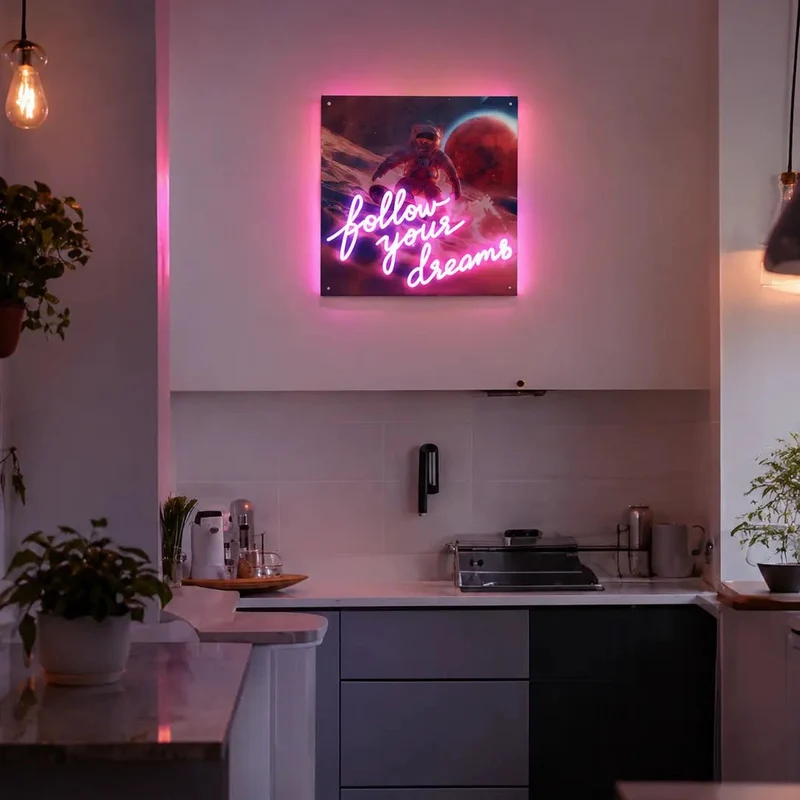 Tableau décoratif "Follow Your Dreams" - Message in the Frame