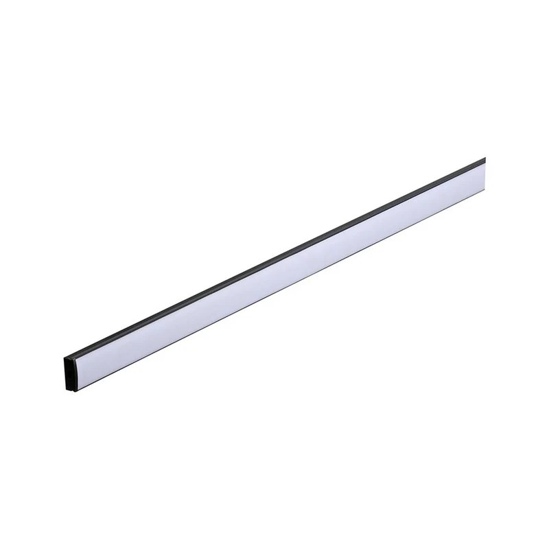 LED Strip Profil Base 2m Weißer Diffusor, Schwarz