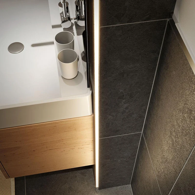 LumiTiles LED Strip Profil Frame 1m Alu-Eloxiert Satin