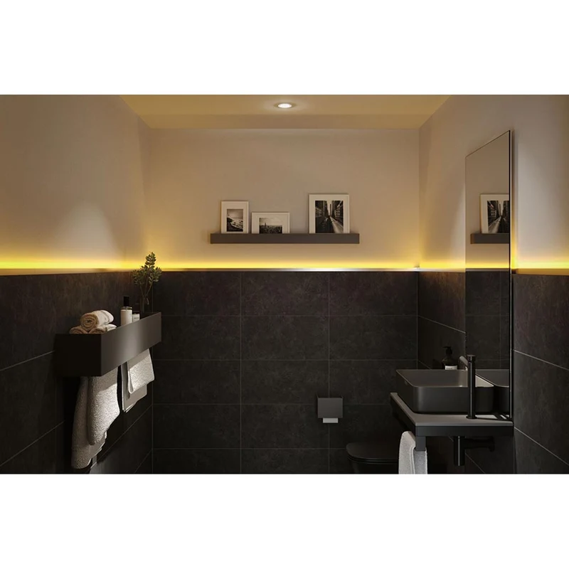 LumiTiles LED Strip 1m Aufbauprofil Top Alu-Eloxiert