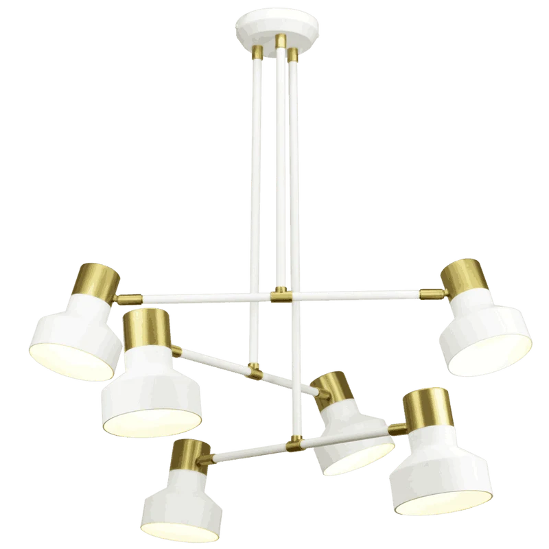 Plafonnier Dorothy blanc – Luminaire classique finition dorée pour salon