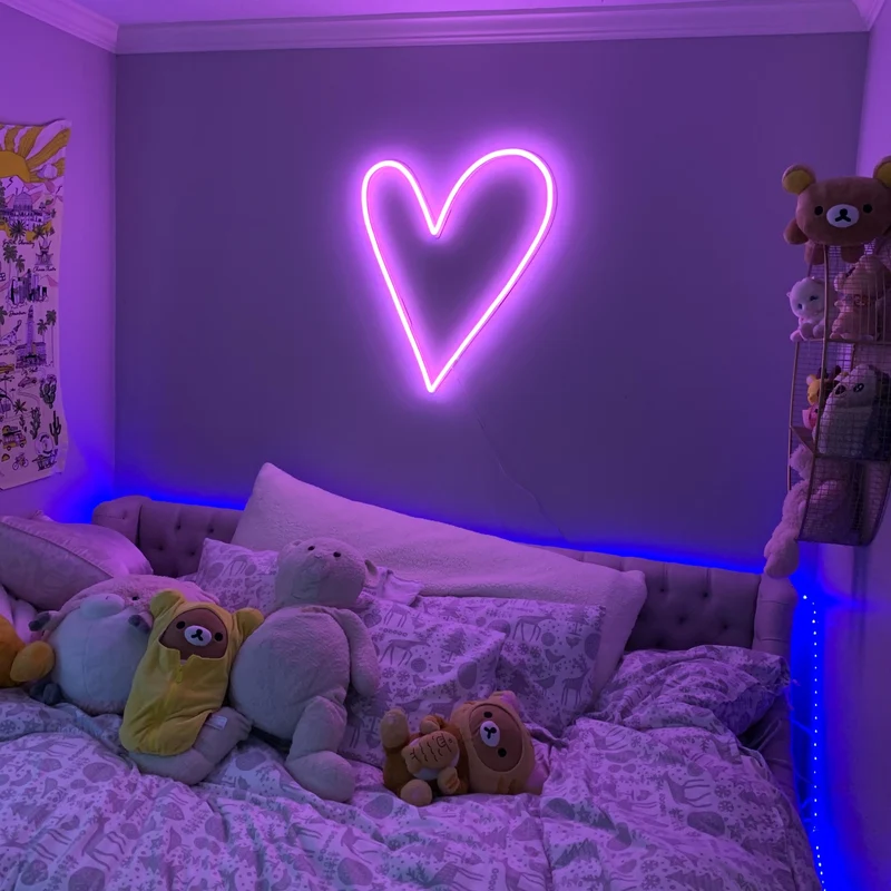 Big Big Heart (Très gros coeur), signe en néon LED