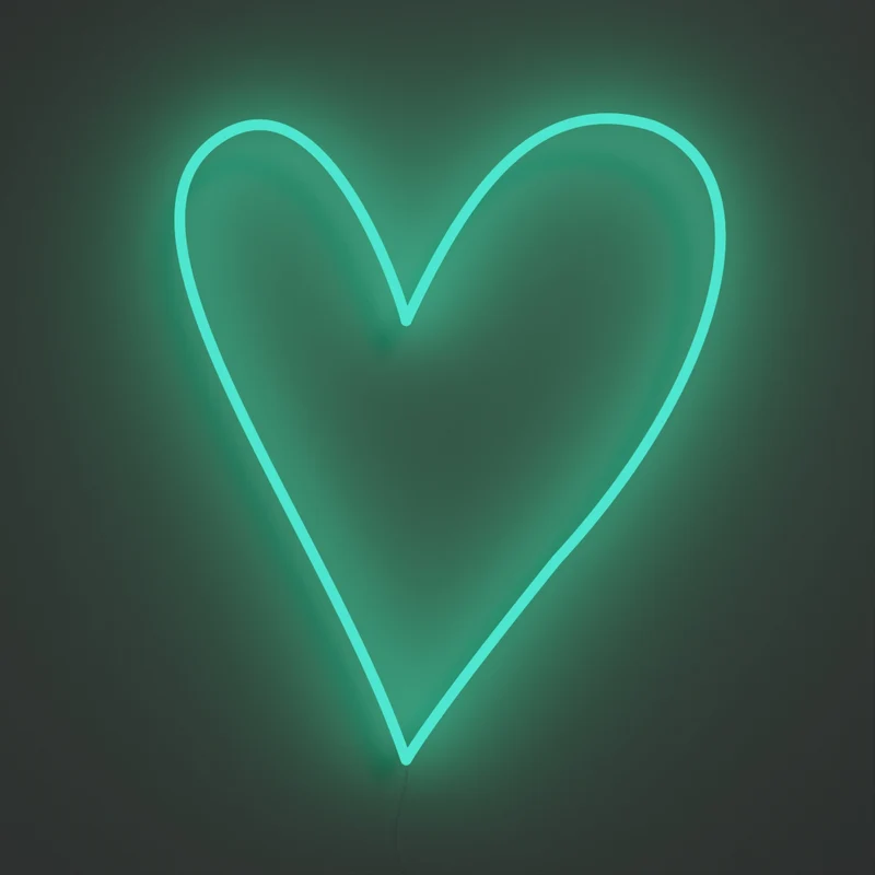 Big Big Heart (Très gros coeur), signe en néon LED