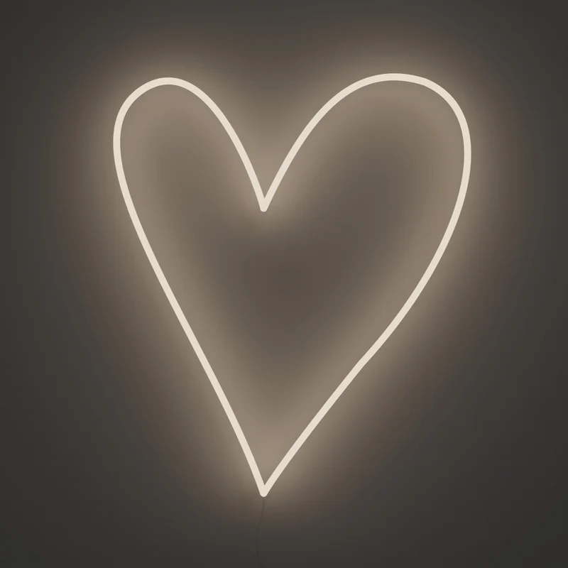 Big Big Heart (Très gros coeur), signe en néon LED