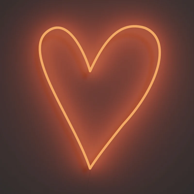 Big Big Heart (Très gros coeur), signe en néon LED