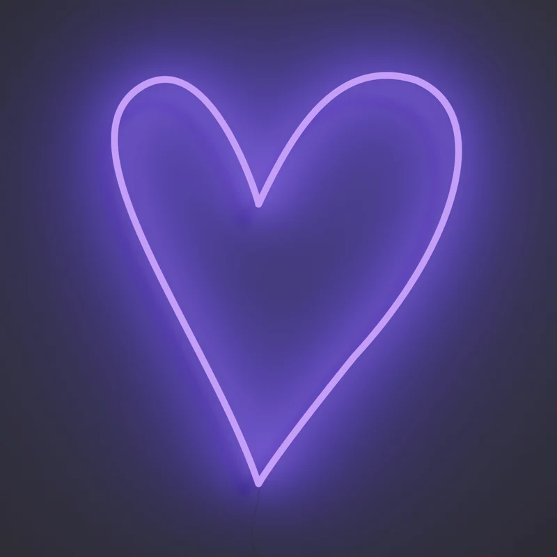 Big Big Heart (Très gros coeur), signe en néon LED