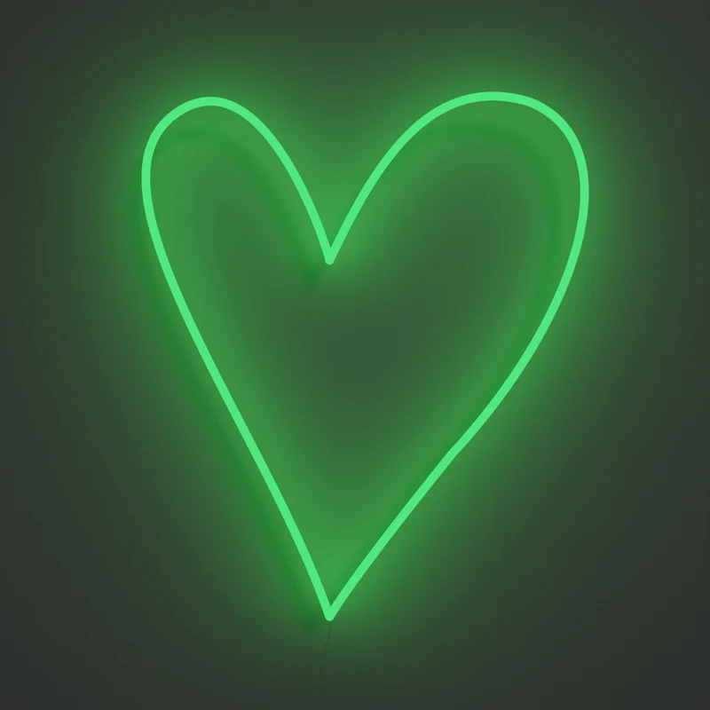 Big Big Heart (Très gros coeur), signe en néon LED