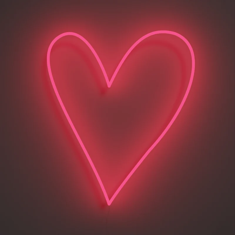 Big Big Heart (Très gros coeur), signe en néon LED
