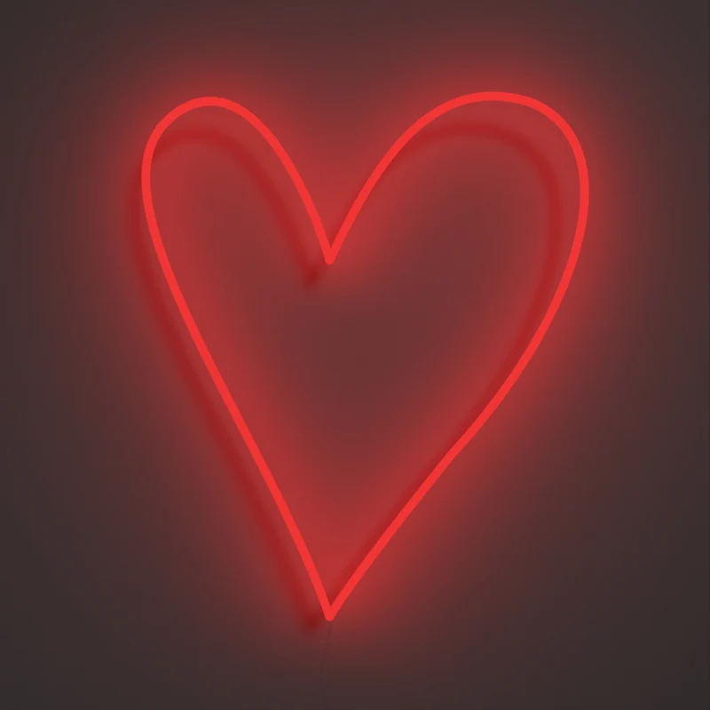 Big Big Heart (Très gros coeur), signe en néon LED