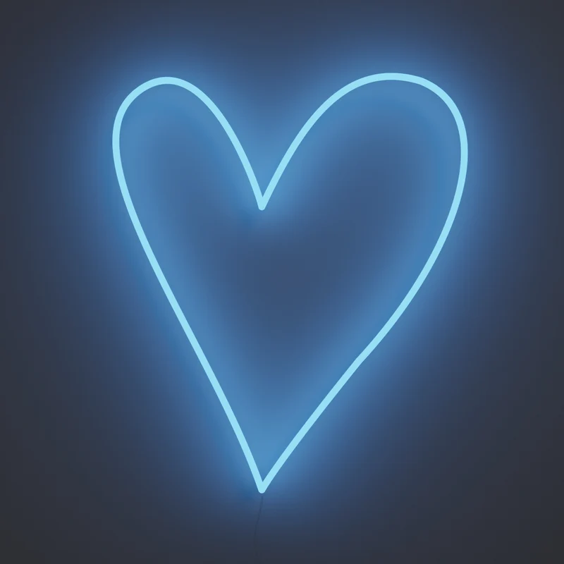 Big Big Heart (Très gros coeur), signe en néon LED