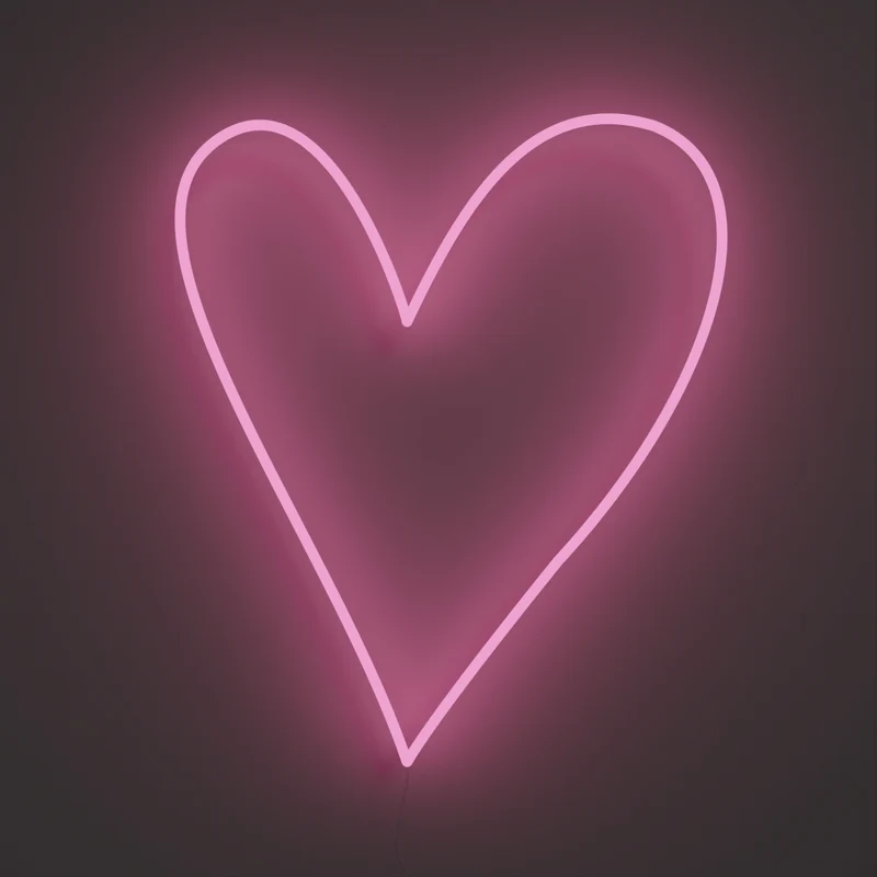 Big Big Heart (Très gros coeur), signe en néon LED