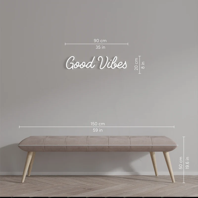Good Vibes, signe en néon LED