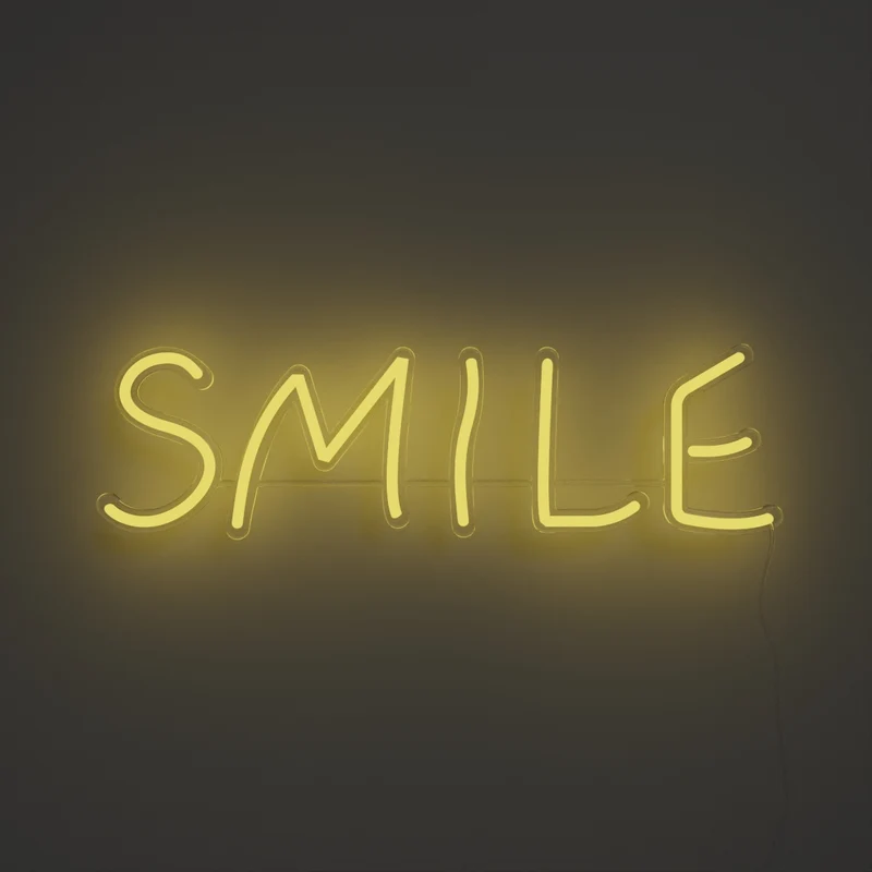 Smile, signe en néon LED