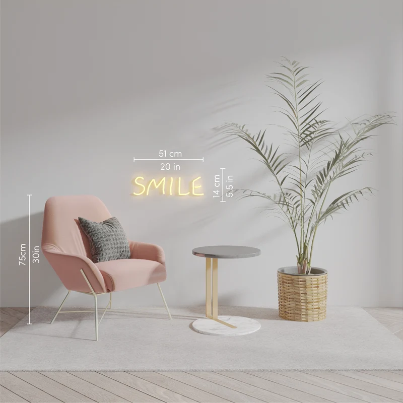 Smile, signe en néon LED