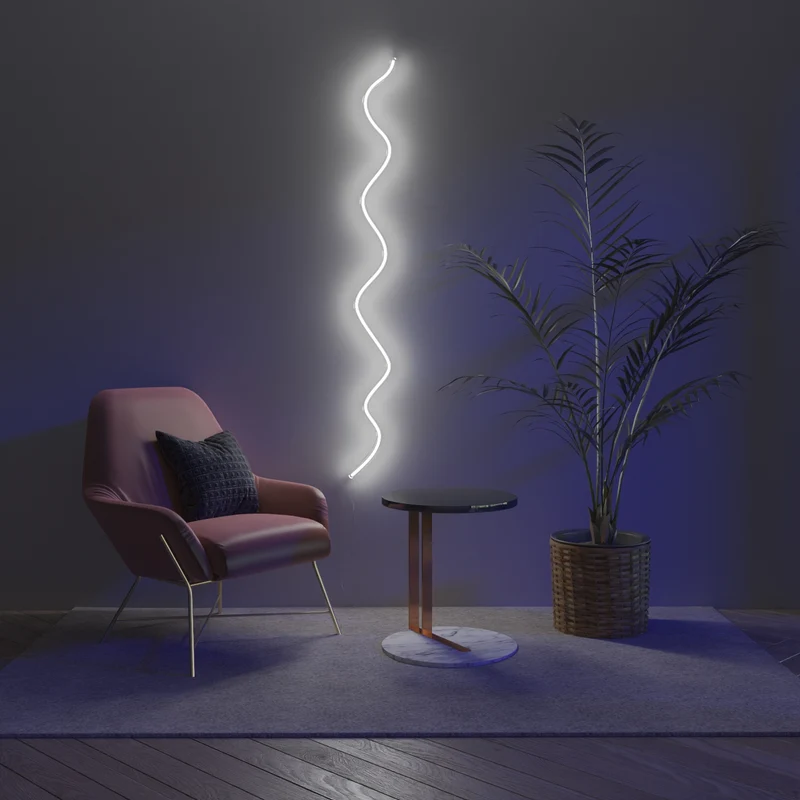 Squiggle by 2LG, signe en néon LED