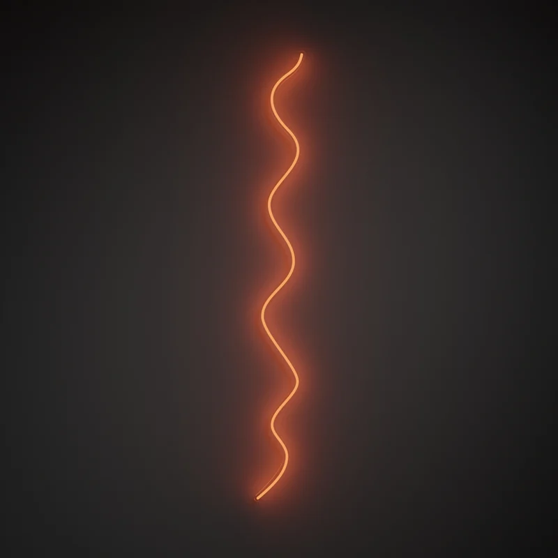 Squiggle by 2LG, signe en néon LED