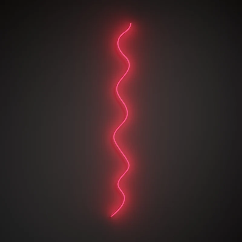 Squiggle by 2LG, signe en néon LED