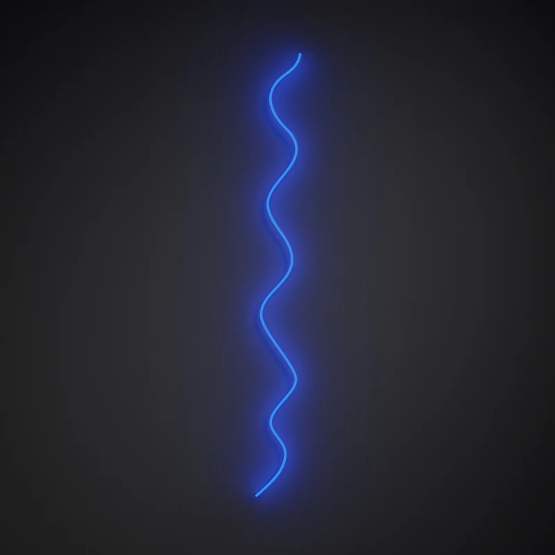 Squiggle by 2LG, signe en néon LED