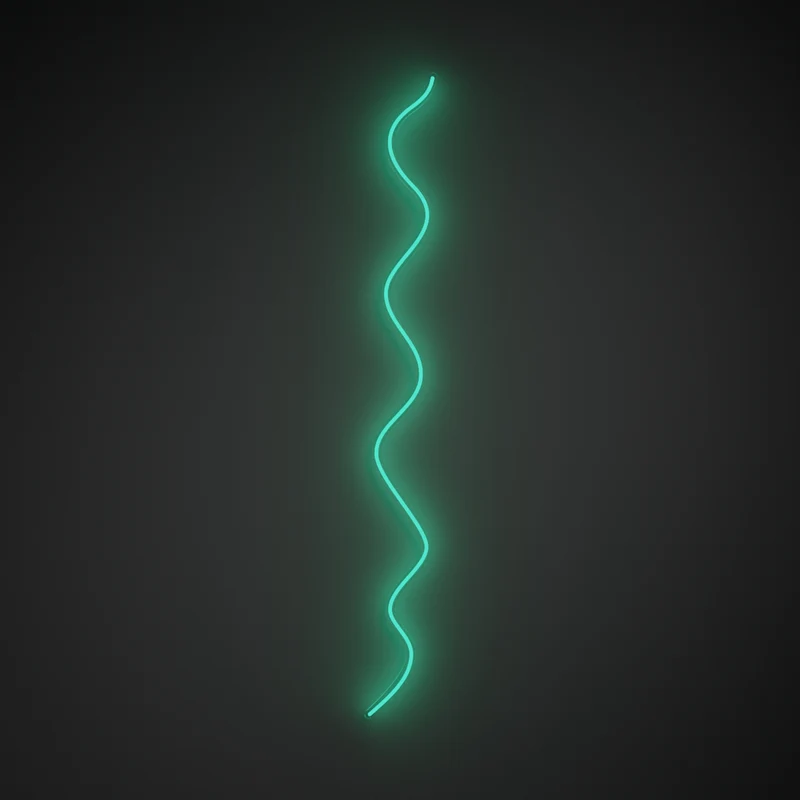 Squiggle by 2LG, signe en néon LED