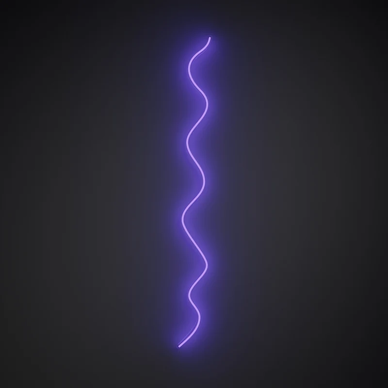 Squiggle by 2LG, signe en néon LED