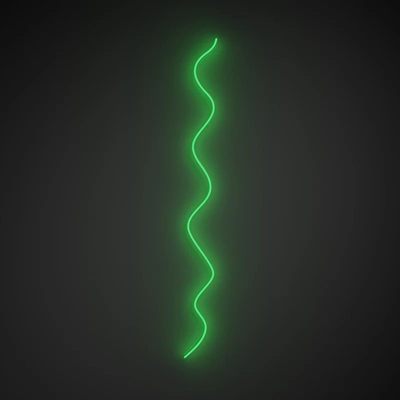 Squiggle by 2LG, signe en néon LED